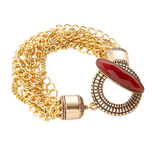 Load image into Gallery viewer, Orange Carnelian Golden Chain Bracelet