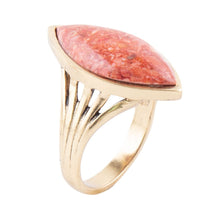 Load image into Gallery viewer, Spark Orange Sponge Coral Golden Ring