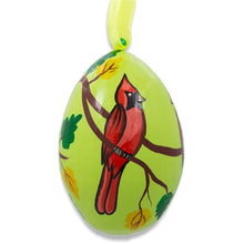 Load image into Gallery viewer, Two Cardinal Birds on Branch Wooden Christmas Ornament 3 Inches