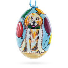 Load image into Gallery viewer, Labrador Retriever Dog with Balloons Wooden Christmas Ornament 3 Inches