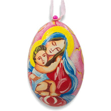 Load image into Gallery viewer, Mary and Jesus Wooden Christmas Ornament 3 Inches
