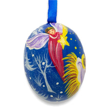 Load image into Gallery viewer, Mary Overlooking Jesus Wooden Christmas Ornament 3 Inches