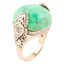 Load image into Gallery viewer, Ornate Lime Turquoise Ring