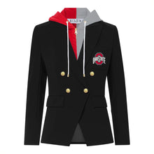 Load image into Gallery viewer, Ohio State OSU Buckeyes Hooded Blazer Jacket