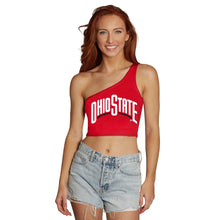 Load image into Gallery viewer, Ohio State OSU Buckeyes Red Shoulder Top