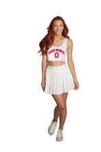 Load image into Gallery viewer, Ohio State OSU Buckeyes White Crop Tank Top