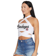 Load image into Gallery viewer, Ohio State OSU Buckeyes White Multi Way Bandeau Top