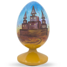 Load image into Gallery viewer, Nativity Scene with Angel Wooden Egg Figurine 4.75 Inches