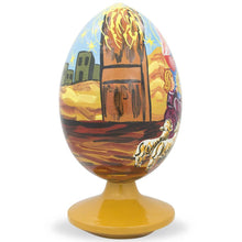 Load image into Gallery viewer, Virgin Mary, Joseph, Jesus, 3 Kings &amp; Lambs Nativity Scene Wooden Egg 4.75 Inch