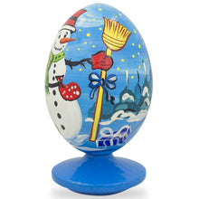 Load image into Gallery viewer, Snowman With Christmas Gifts Wooden Figurine