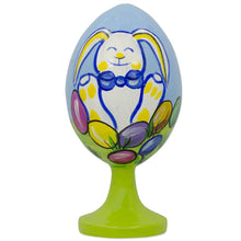Load image into Gallery viewer, Bunny on Easter Egg Wooden Figurine