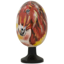 Load image into Gallery viewer, Majestic Horse Portrait Wooden Easter Egg Figurine 4.75 Inches