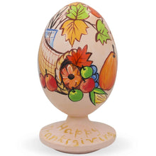 Load image into Gallery viewer, Thanksgiving Horn of Plenty Cornucopia Wooden Figurine