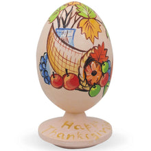 Load image into Gallery viewer, Thanksgiving Horn of Plenty Cornucopia Wooden Figurine