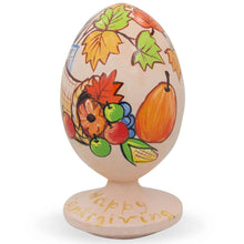 Load image into Gallery viewer, Thanksgiving Horn of Plenty Cornucopia Wooden Figurine