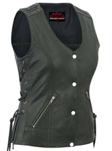 Load image into Gallery viewer, Women's Vest with Grommet and Lacing Accents
