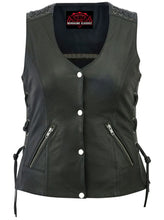 Load image into Gallery viewer, Women's Vest with Grommet and Lacing Accents