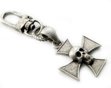 Load image into Gallery viewer, K-SKICP Skull Iron Cross Clip-On
