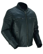 Load image into Gallery viewer, Men's Lightweight Drum Dyed Naked Lambskin Crossover Scooter - Black