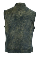 Load image into Gallery viewer, Men's Antique Brown Leather Motorcycle Vest