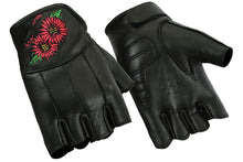 Load image into Gallery viewer, Women's Embroidered Fingerless Glove