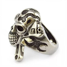 Load image into Gallery viewer, R31 Stainless Steel X Skull Biker Ring