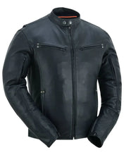 Load image into Gallery viewer, Men's Lightweight Drum Dyed Naked Lambskin Jacket - Black
