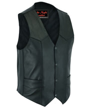 Load image into Gallery viewer, Men's Plain Side Economy Vest - Black
