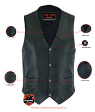 Load image into Gallery viewer, Men's Plain Side Economy Vest - Black