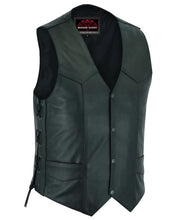 Load image into Gallery viewer, Men's Side Lace Economy Vest - Black