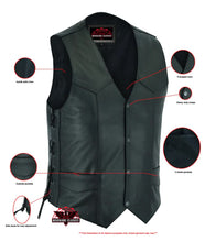 Load image into Gallery viewer, Men's Side Lace Economy Vest - Black