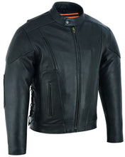 Load image into Gallery viewer, Men's Premium Vented Motorcycle Jacket – Side Laces