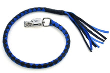 Load image into Gallery viewer, GBW25 Leather Biker Whip-Blue/Black