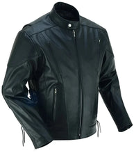 Load image into Gallery viewer, AM Knucklehead Premium Black Men's Leather Motorcycle Jacket
