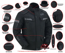 Load image into Gallery viewer, Heavy Duty Polyester Textile Mens motorcycle Jacket