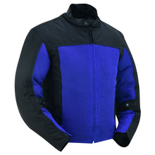 Load image into Gallery viewer, Cross Wind Micro Mesh Mens Motorcycle Jacket - Blue