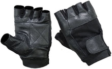 Load image into Gallery viewer, Leather / Mesh Fingerless Glove