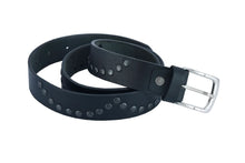 Load image into Gallery viewer, BLT Super Cool Curved Pattern Studded Leather Belt