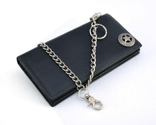 Load image into Gallery viewer, BWC236 Black Texas Star Concho Leather Wallet