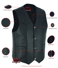 Load image into Gallery viewer, Men's Single Back Panel motorcycle vest