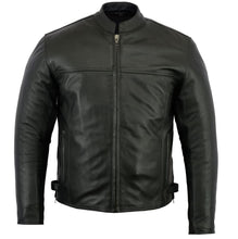 Load image into Gallery viewer, Men's Black Scooter Leather Jacket