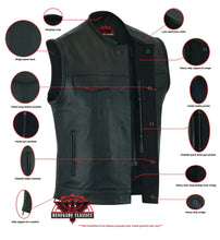 Load image into Gallery viewer, Eclipse Black Motorcycle Vest - Hidden Smart Access Pockets &amp; Durable Lining