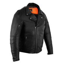 Load image into Gallery viewer, Black Speed Men's Motorcycle Leather Jacket  – Smart Access Pocket