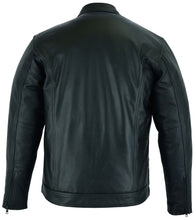 Load image into Gallery viewer, Men's Full Cut Black Leather Shirt with Zipper/Snap Front
