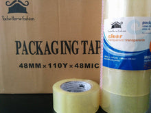 Load image into Gallery viewer, Tache 40 Rolls Clear Acrylic Sealing Packing Tape 1.89 Inches x 110 Yard x 1.89 Mil (SPTAPE-189110) Upgraded