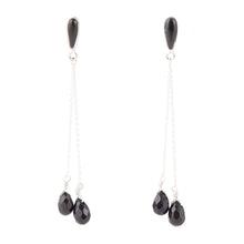 Load image into Gallery viewer, Palios Black Onyx Cascade Post Earrings