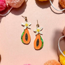 Load image into Gallery viewer, Papaya Dangle Acrylic Earrings
