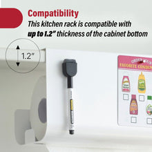 Load image into Gallery viewer, Paper Towel Holder Under Cabinet, With Magnetic Bulletin Board, No Drilling