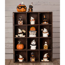 Load image into Gallery viewer, Party Hat Kitty on Block by Bethany Lowe Designs
