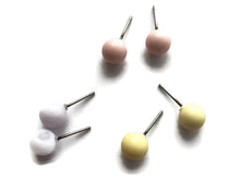 Load image into Gallery viewer, Pastel Tones Stud Earring Set | 8mm Vintage Lucite Triple Studs Set